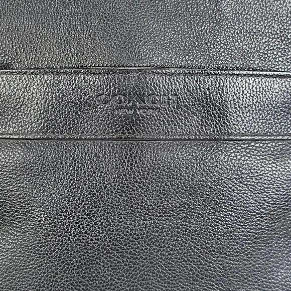 Coach Charles Black Leather Crossbody Messenger Ipad  Bag - Picture 3 of 14